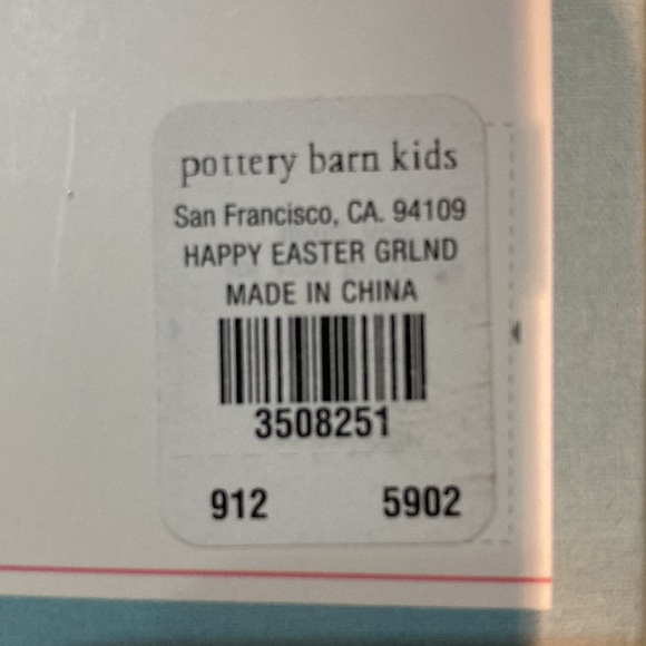 POTTERY BARN KIDS BUNNY 🐰 “HAPPY EASTER 🐣 GARLAND - SOLD OUT - Picture 4 of 4